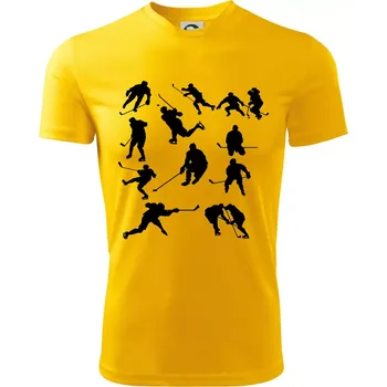 Chlapecké tričko Hokejisti ikony - Dětské triko sportovní (dresovina) - 122 cm/6 let ( Žlutá )