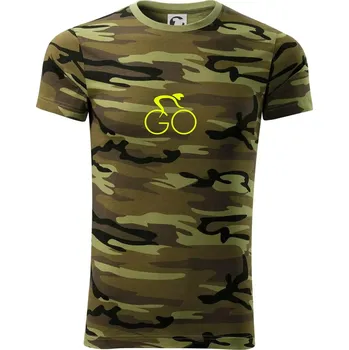 Pánské oblečení GO - Fluo cyklista malý - Army CAMOUFLAGE - M ( Zelený maskáč )