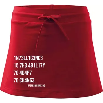 Dámská sukně Test inteligence - Stephen Hawking - Sportovní sukně - two in one - S ( Červená )