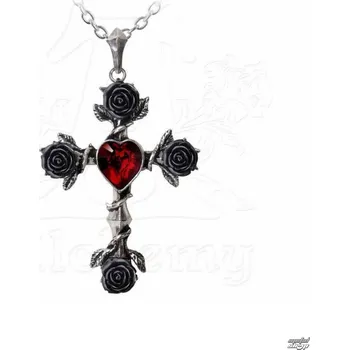Přívěsek obojek ALCHEMY GOTHIC - Black Rosifix - P758