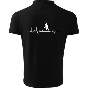 Pánská košile EKG floorball - Polokošile pánská Pique Polo 203 - 5XL ( Černá )