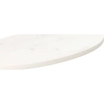 Psací stůl OMAXI Stolní deska bílá 80 x 40 x 2,5 cm masivní borové dřevo oválná 805456