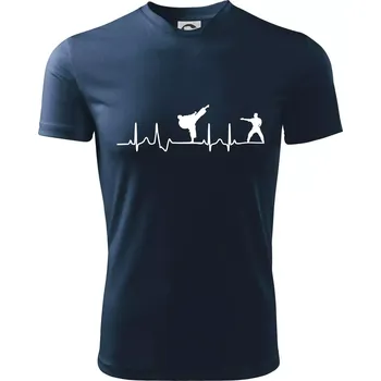 Chlapecké tričko Karate EKG - Dětské triko sportovní (dresovina) - 134 cm/8 let ( Námořní modrá (velmi tmavá - téměř černá) )