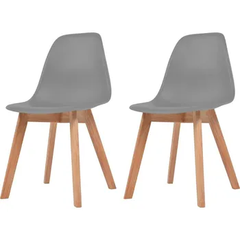 Jídelní židle OMAXI Jídelní židle 2 ks šedé plast 565413