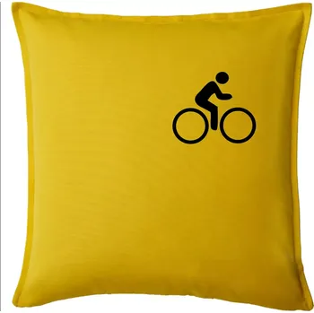 Polštář Obrázek kola na prsu - ikona panáček - Polštář 50x50 - 50x50 - Pouze potah ( Žlutá )