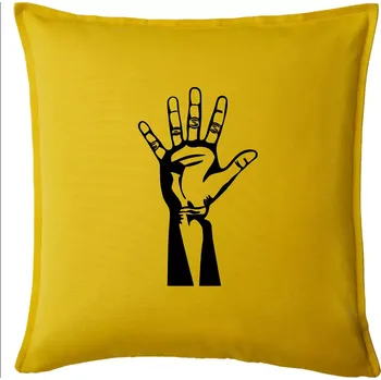 Polštář Papír černě - Polštář 50x50 - 50x50 - Pouze potah ( Žlutá )