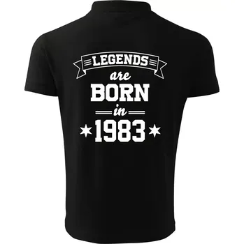 Pánská košile Legends are born in 1983 - Polokošile pánská Pique Polo 203 - S ( Černá )