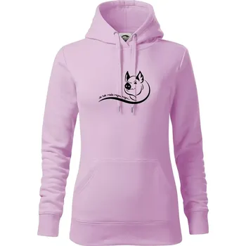 Dámská mikina Prasátko - Já tak ráda rejpu, rejpu - Mikina dámská Cape s kapucí - S ( Orchid )