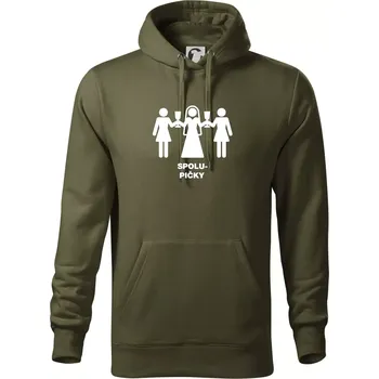 Pánská mikina Spolu pičky (Hana-creative) - Mikina pánská Cape s kapucí - 5XL ( Military )