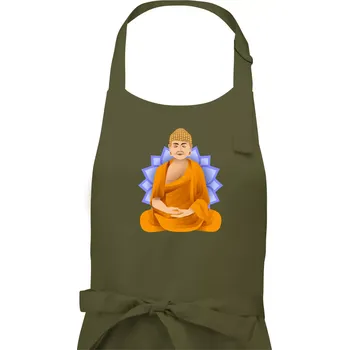 Kuchyňská zástěra Budha barevný - Dámská zástěra na vaření - Univerzální velikost ( Khaki )