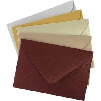 Obálka Obálka 76x110mm mini metalická perleťová 50ks 120g