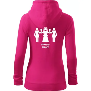 Dámská mikina Spolu pičky (Hana-creative) - Dámská mikina trendy zipper s kapucí - L ( Purpurová )
