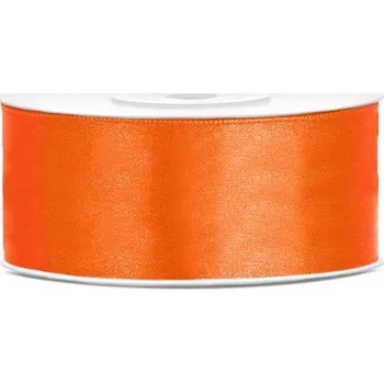 Svatební dekorace Saténová stuha oranžová – 25 mm × 25 m
