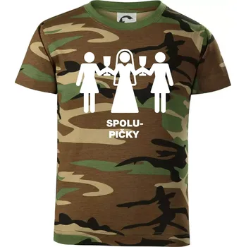 Chlapecké oblečení Spolu pičky (Hana-creative) - Dětské maskáčové triko - 104-110cm / 3-4 roky ( Hnědý maskáč )