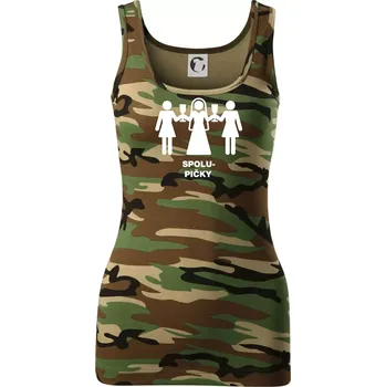 Dámské tričko Spolu pičky (Hana-creative) - Dámské Maskáčové tílko - 2XL ( Hnědý maskáč )