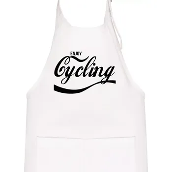 Kuchyňská zástěra Enjoy Cycling - Dětská zástěra na vaření - Univerzální velikost ( Bílá )