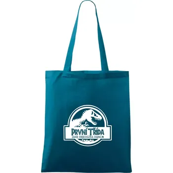 První třída jako procházka parkem - Taška bavlněná - 42 x 38 cm ( Petrolejová )