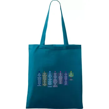 Seznam vyjmenovaných slov - Taška bavlněná - 42 x 38 cm ( Petrolejová )