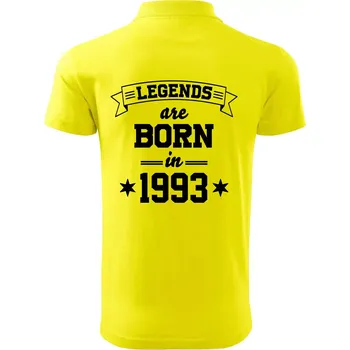 Pánská košile Legends are born in 1993 - Polokošile pánská Pique Polo 203 - 4XL ( Citrónová )