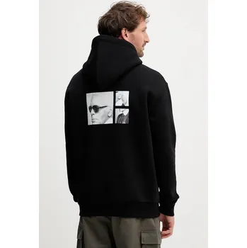 Pánská mikina Mikina Karl Lagerfeld pánská, černá barva, s kapucí, s potiskem, 554909.705116 99X, vel. L