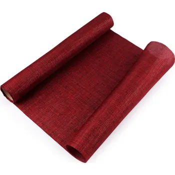 Výtvárné potřeby Vánoční dekorační látka / běhoun s lurexem šíře 36 cm, barva 2 červená