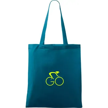 GO - Fluo cyklista malý - Taška bavlněná - 42 x 38 cm ( Petrolejová )