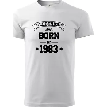 Pánské tričko Legends are born in 1983 - Triko extra velké (5-8XL) - 8XL ( Bílá )