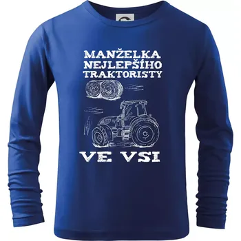 Chlapecké tričko Ségra nejlepšího traktoristy ve vsi - Triko dětské Long Sleeve - 122 cm/6 let ( Královská modrá )