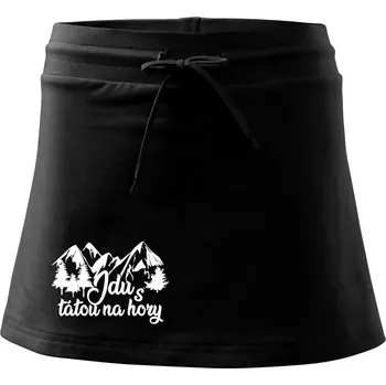 Dámská sukně Jdu s tátou na hory - Sportovní sukně - two in one - XL ( Černá )