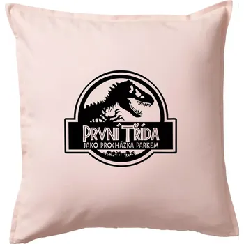 Polštář První třída jako procházka parkem - Polštář 50x50 - 50x50 - Včetně výplně ( Světle růžová )