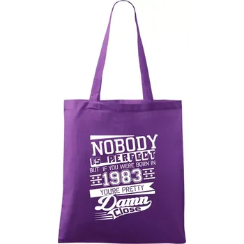 Nobody is perfect - 1983 - Taška bavlněná - 42 x 38 cm ( Fialová )