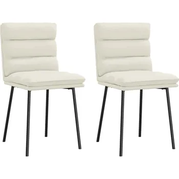Jídelní židle OMAXI Jídelní židle 2 ks krémové samet 634474