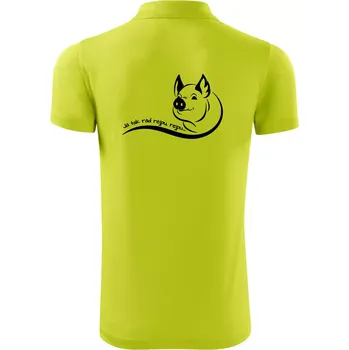 Pánská košile Prasátko - Já tak rád rejpu, rejpu - Polokošile Victory sportovní (dresovina) - 2XL ( Limetková )