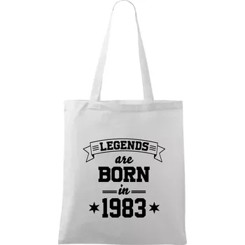 Legends are born in 1983 - Taška bavlněná - 42 x 38 cm ( Bílá )
