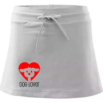 Dámská sukně Dog Lover čumák - Sportovní sukně - two in one - XS ( Bílá )