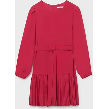 Dívčí šaty Dívčí šaty Mayoral růžová barva, midi, 7908 7908.8A.Junior.9BYA 42X, vel. 152