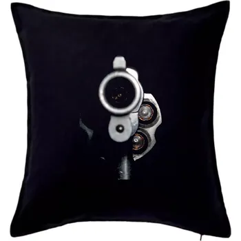 Polštář Hlaveň fotka - Polštář 50x50 - 50x50 - Pouze potah ( Černá )