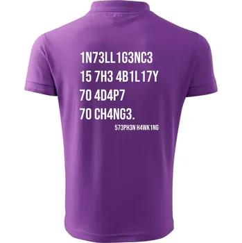 Pánská košile Test inteligence - Stephen Hawking - Polokošile pánská Pique Polo 203 - 2XL ( Fialová )