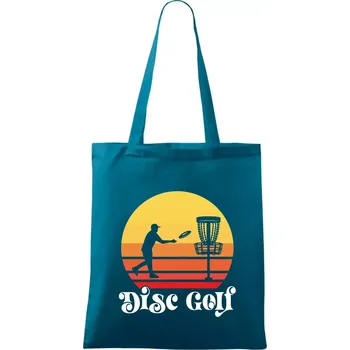 Disc golf postava vintage - Taška bavlněná - 42 x 38 cm ( Petrolejová )