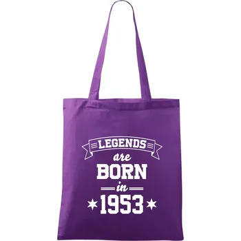 Legends are born in 1953 - Taška bavlněná - 42 x 38 cm ( Fialová )