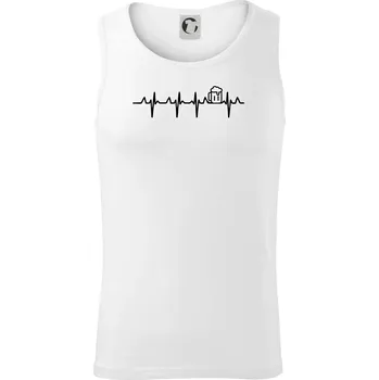 Pánská móda EKG pivo - Tílko pánské Core - L ( Bílá )