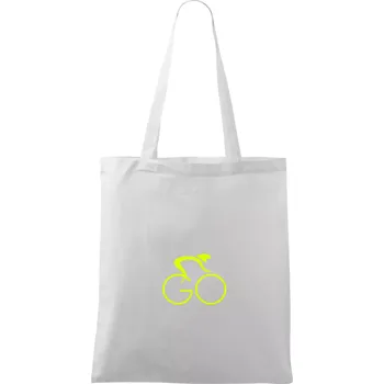 GO - Fluo cyklista malý - Taška bavlněná - 42 x 38 cm ( Bílá )