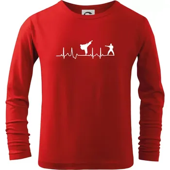 Chlapecké tričko Karate EKG - Triko dětské Long Sleeve - 122 cm/6 let ( Červená )