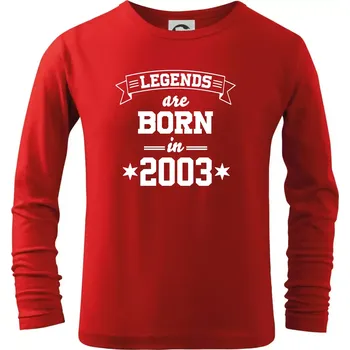 Chlapecké tričko Legends are born in 2003 - Triko dětské Long Sleeve - 122 cm/6 let ( Červená )