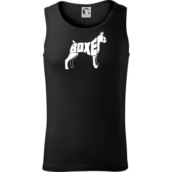 Boxer nápis v těle - Tílko pánské Core - XL ( Černá )