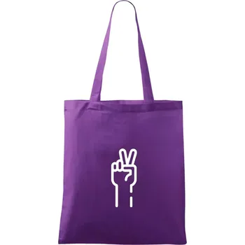 Nůžky ikona - Taška bavlněná - 42 x 38 cm ( Fialová )