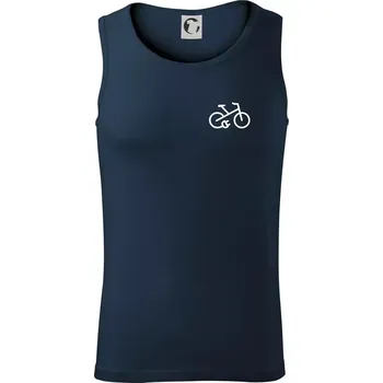 Obrázek kola na prsu ebike - Tílko pánské Core - 2XL ( Námořní modrá (velmi tmavá - téměř černá) )