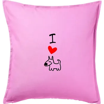 Polštář I love dogs - Polštář 50x50 - 50x50 - Pouze potah ( Růžová )