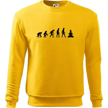Pánská mikina Evoluce budha - Mikina Essential pánská - XL ( Žlutá )