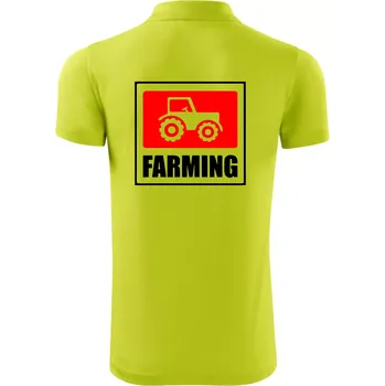 Pánská košile Farming traktor logo - Polokošile Victory sportovní (dresovina) - L ( Limetková )
